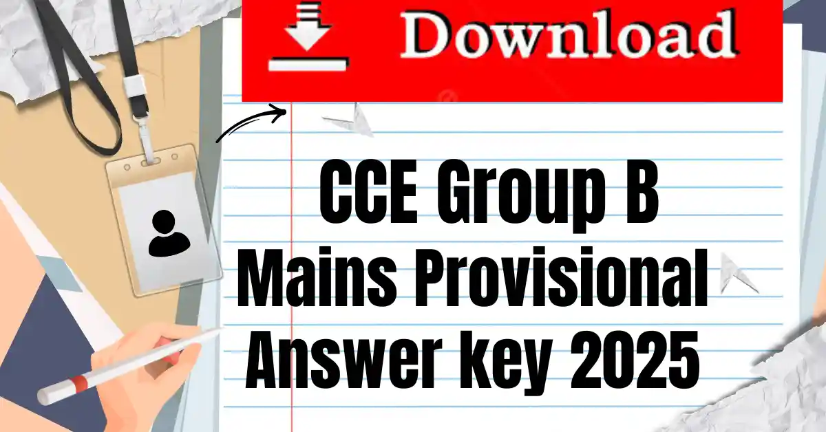 GSSSB CCE Group B Mains Provisional Answer Key 2025 Released – Download Now