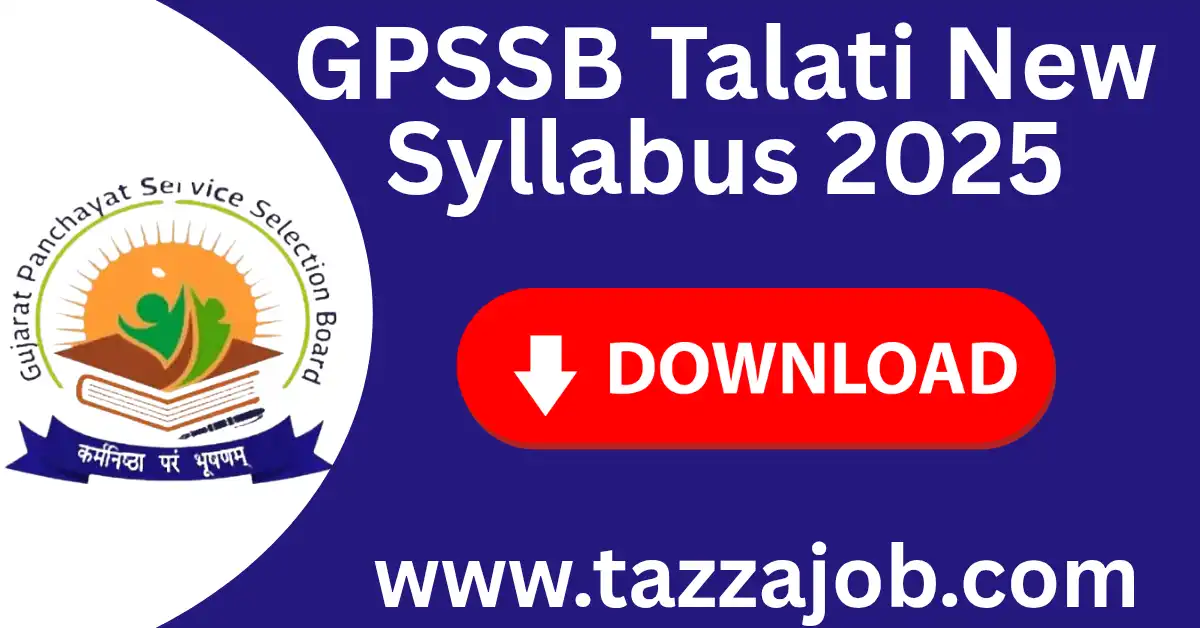 GPSSB Talati New Syllabus 2025 | Download Now