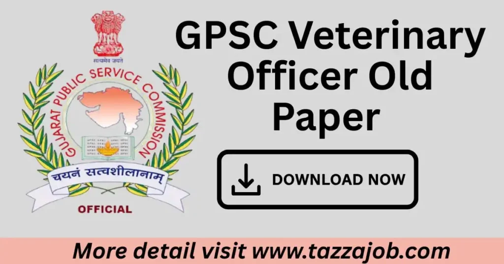 GPSC Veterinary Officer Old Question Paper