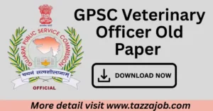 GPSC Veterinary Officer Old Question Paper