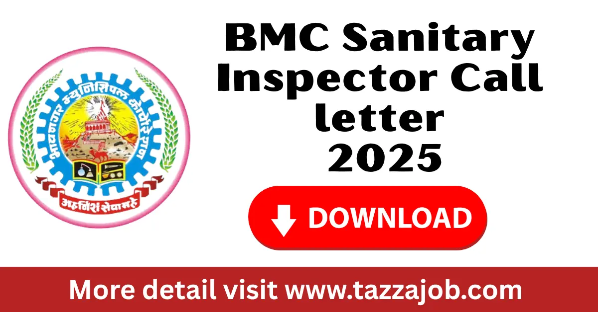 BMC (Bhavnagar Municipal Corporation) Sanitary Inspector Call Letter Download 2025