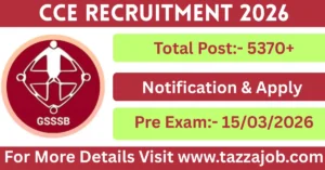GSSSB CCE Recruitment 2026 Notification